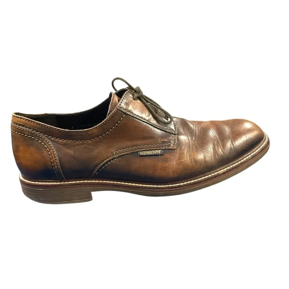 🔥 Mephisto Waino Men’s Size 13‎ | Patina Brown Leather Oxfords 👞